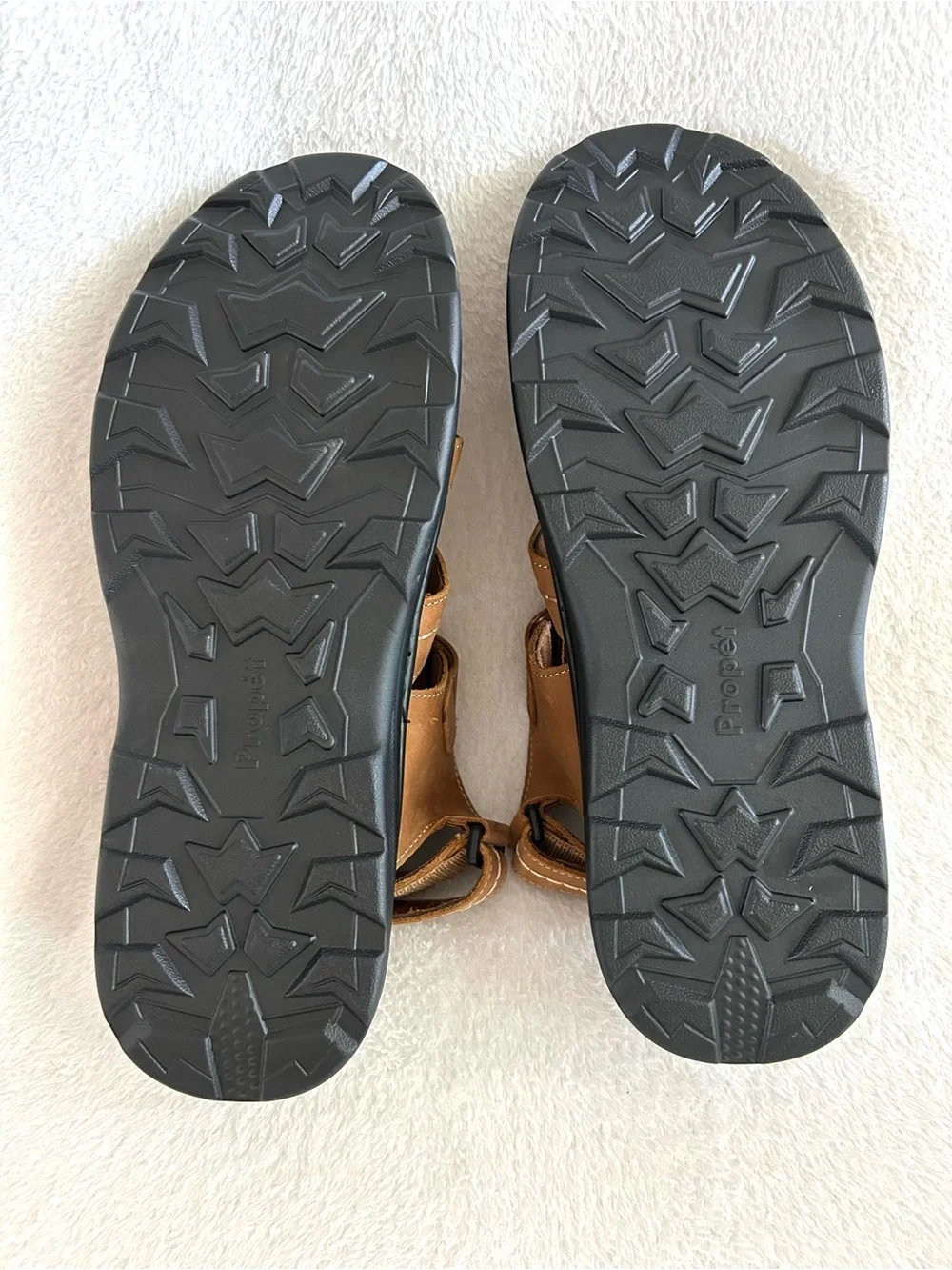 Propet Hunter Fisherman's Sandals Mens Size 11 3E Tan Leather Casual New in Box